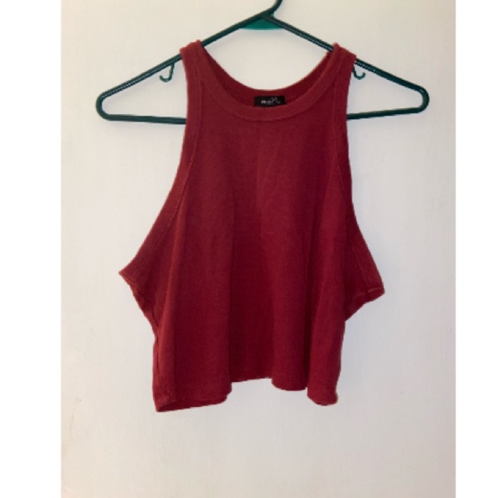 Red Cropped Tank Top